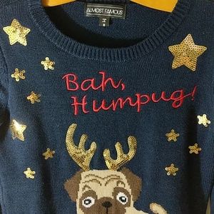 Almost Famous Sweaters - Pug Dog Ugly Christmas Sweater Almost Famous Almost Famous Sweaters - Pug Dog Ugly Christmas Sweater Almost Famous